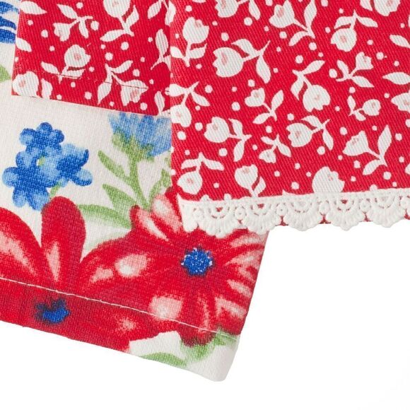 The Pioneer Woman Classic Charm Kitchen Towels, 16"x28" , Multi-color, 4 Piece - Picture 3 of 4
